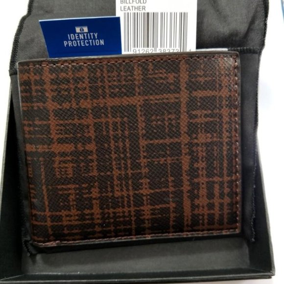 Michael Kors Harrison Crosshatch Leather Rfid Billfold Wallet - Picture 4 of 8